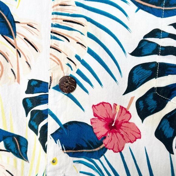 HIGH SURF Tropical Hawaiian Aloha Button Down Shirt Short Sleeve Mens Size XL - Picture 6 of 12